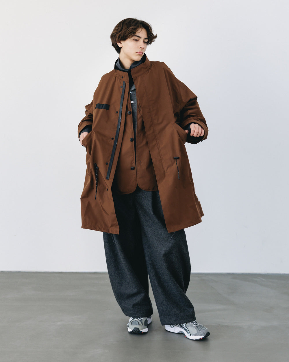 CLESSTE / +Phenix Windstopper ® By Gore-tex Labs City Fishtail Parka With Liner Jacket (Chocolate Brown)