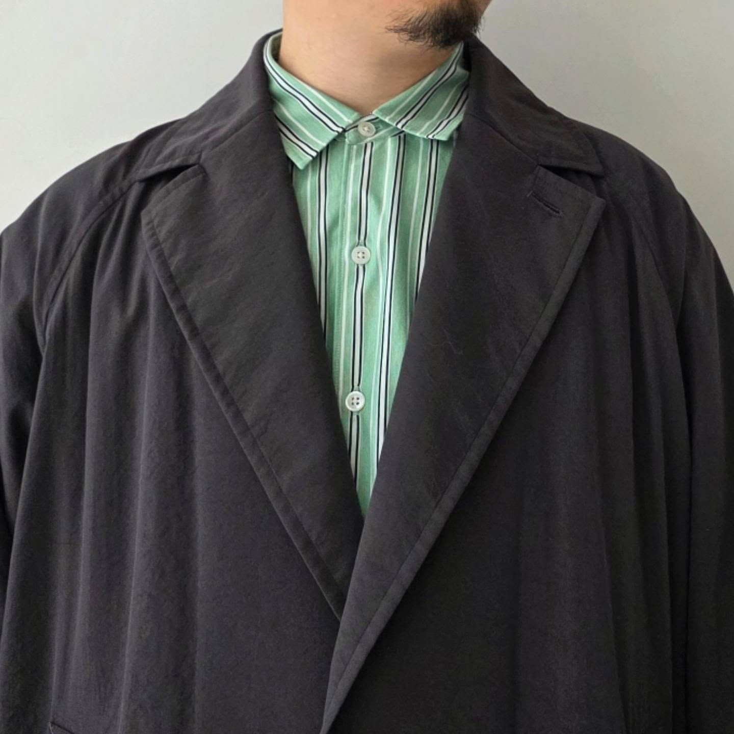 BLANC YM / Salt Shrink Cupro Jkt (Brown)
