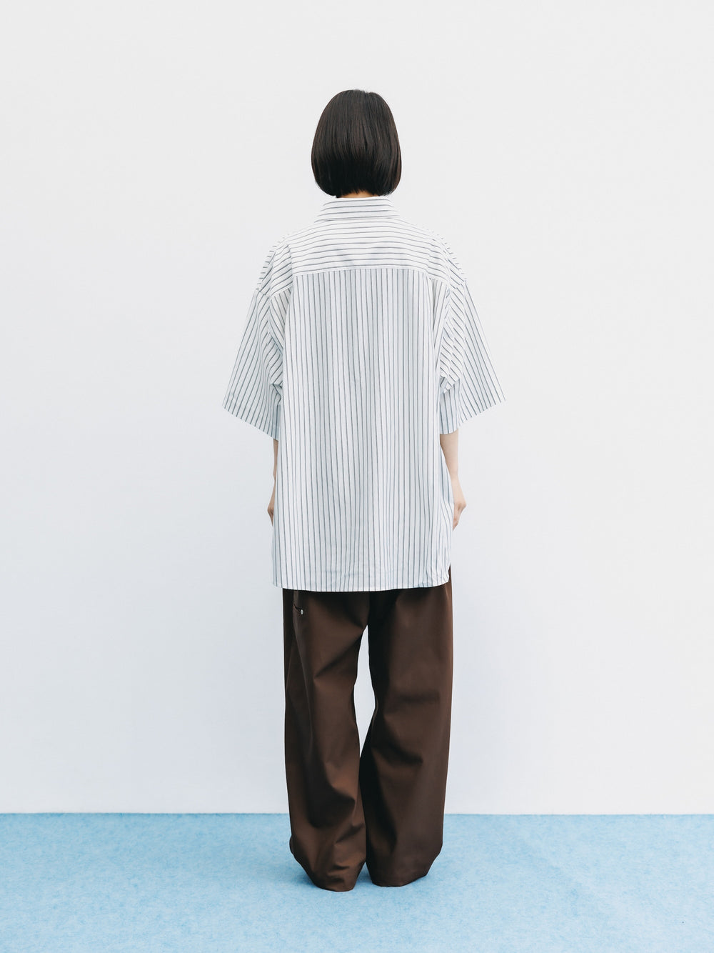 CLESSTE / Thick/Thin Stripe 46G Knit Everyday S/S Shirt (White Stripe)