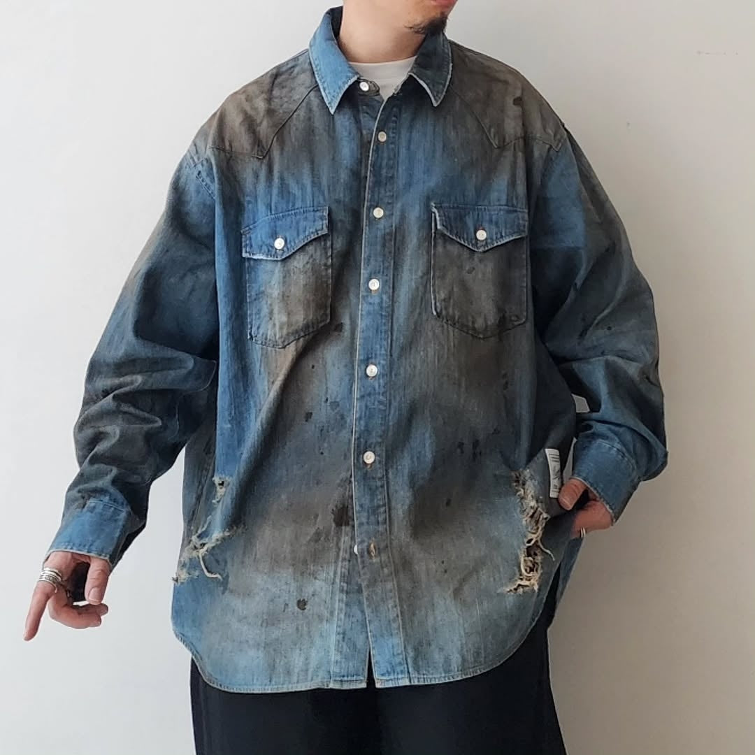DISCOVERED / Crash Denim Shirts (Indigo)