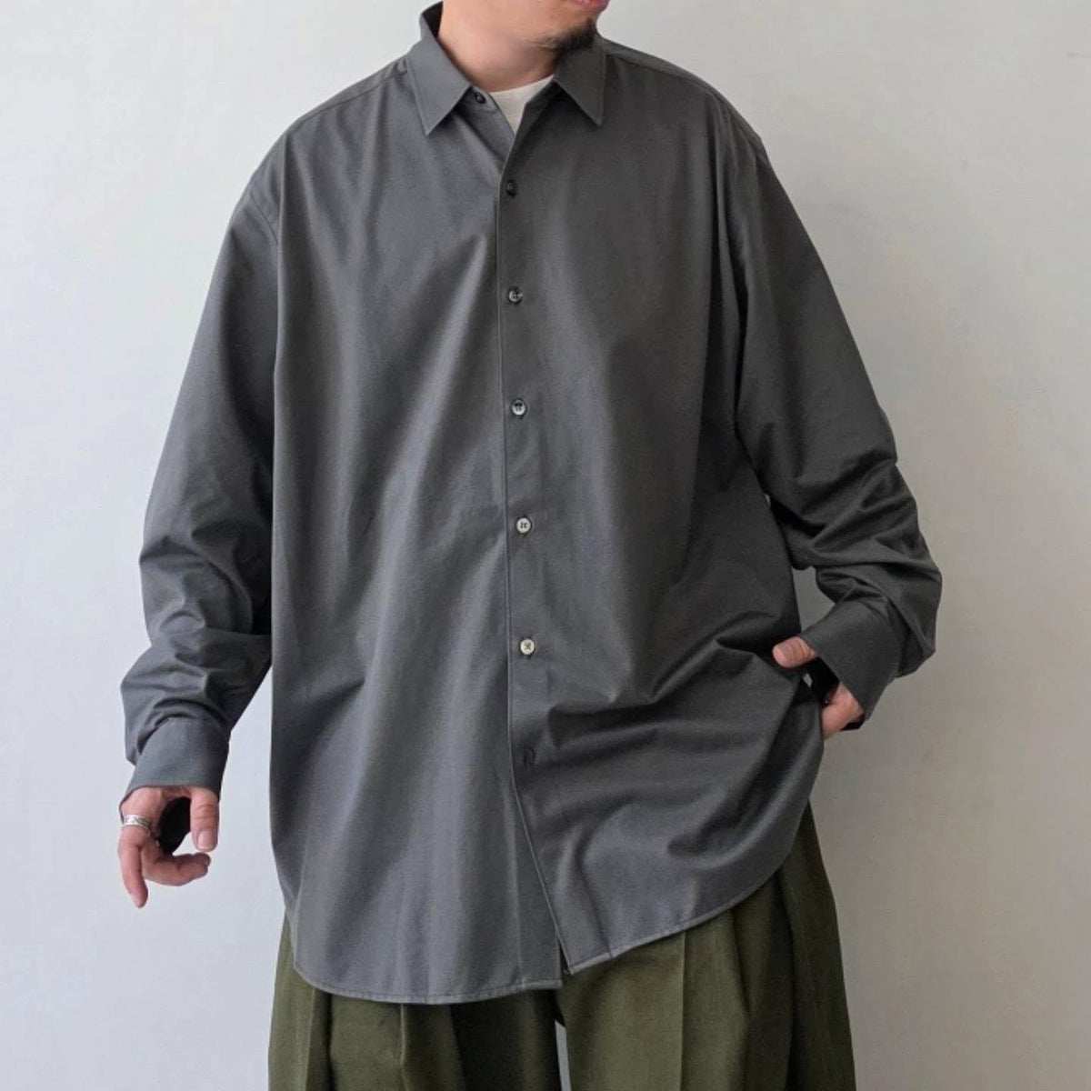KANEMASA PHIL / 46G Atmosphere Shirt (Charcoal)