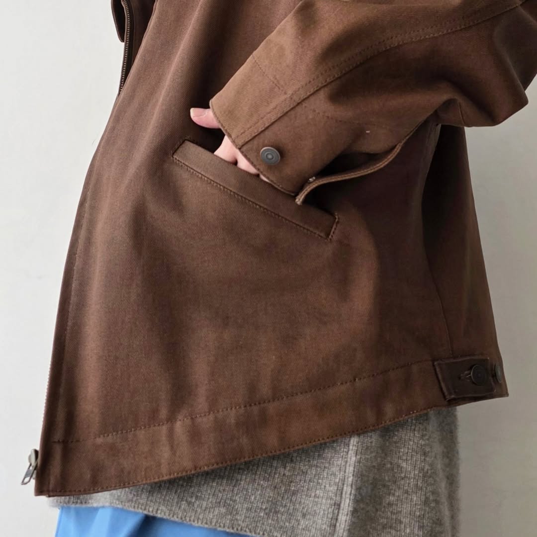 NOMAT / Cotton Hand Painted Zip Blouson