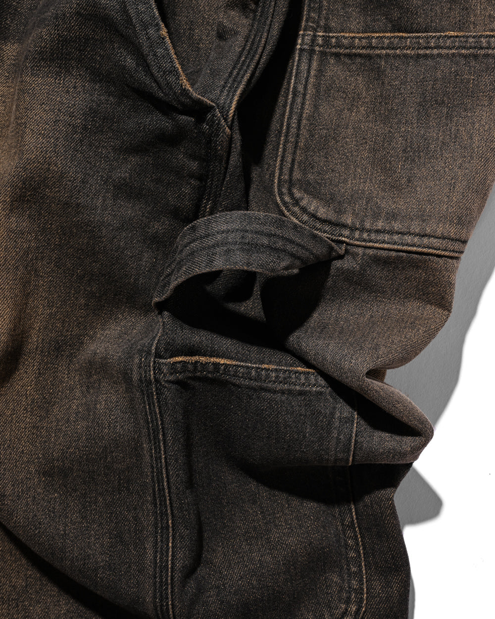 CLESSTE / Vintage Dyed Selvedge Denim Worker Pants  (Vintage Black)