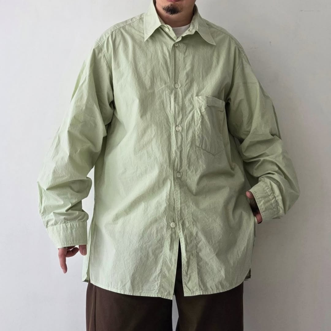 ANCELLM / Shrink Over Shirt (Gray Mint)
