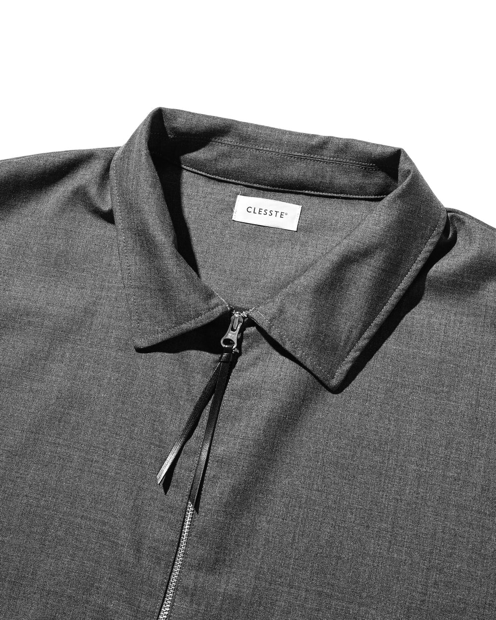 CLESSTE / Tropical Wool City S/S Half Zip Shirt (Gray)