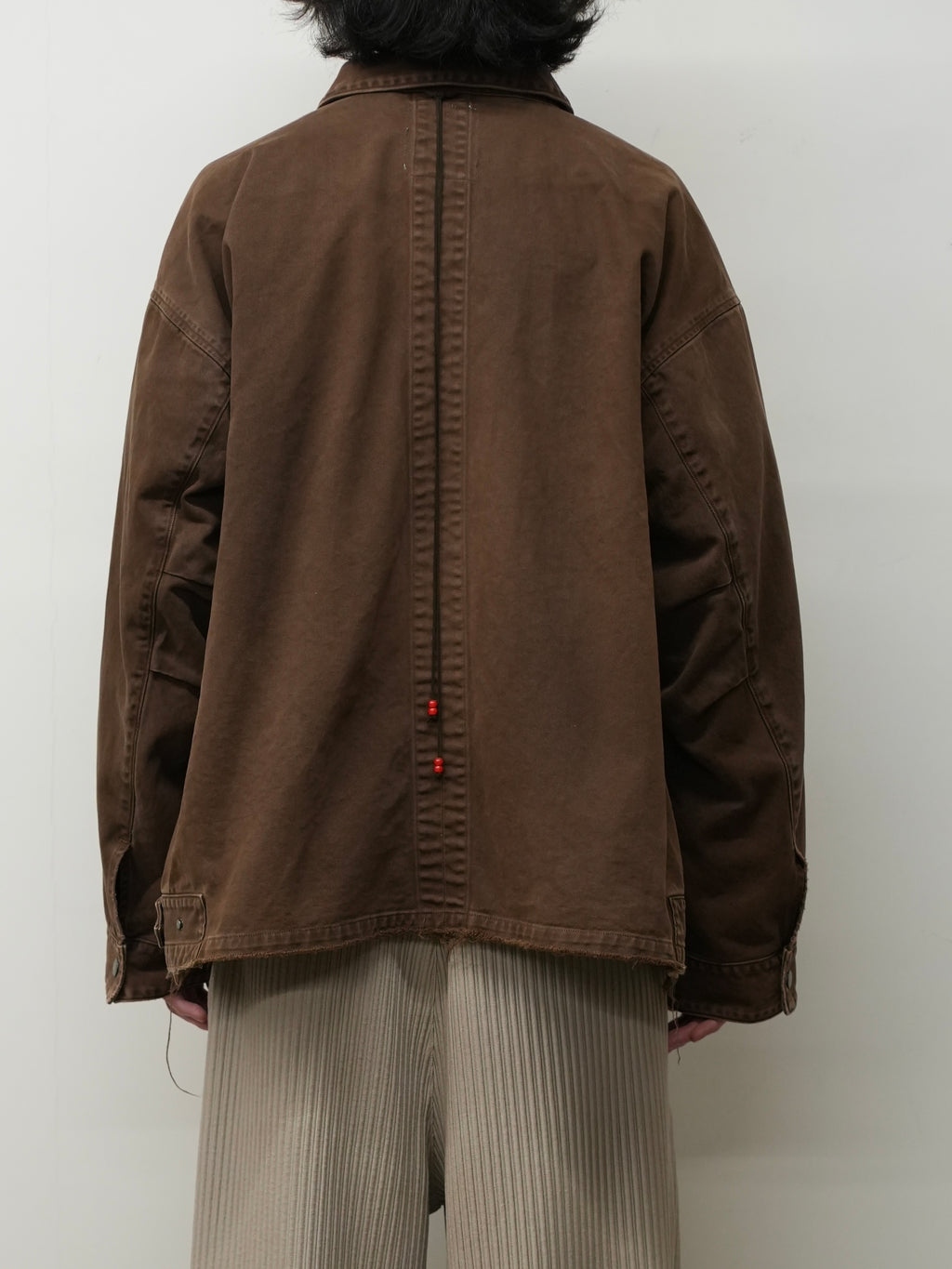 ANCELLM / Highcount Drill Aging Jacket (Brown)