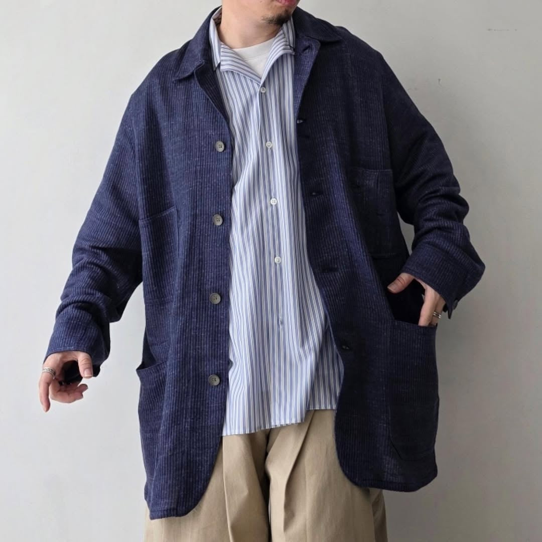 SABY / Workers Jacket Type S.B - Bishu Japan Linen Mesh Jacquard FAB -