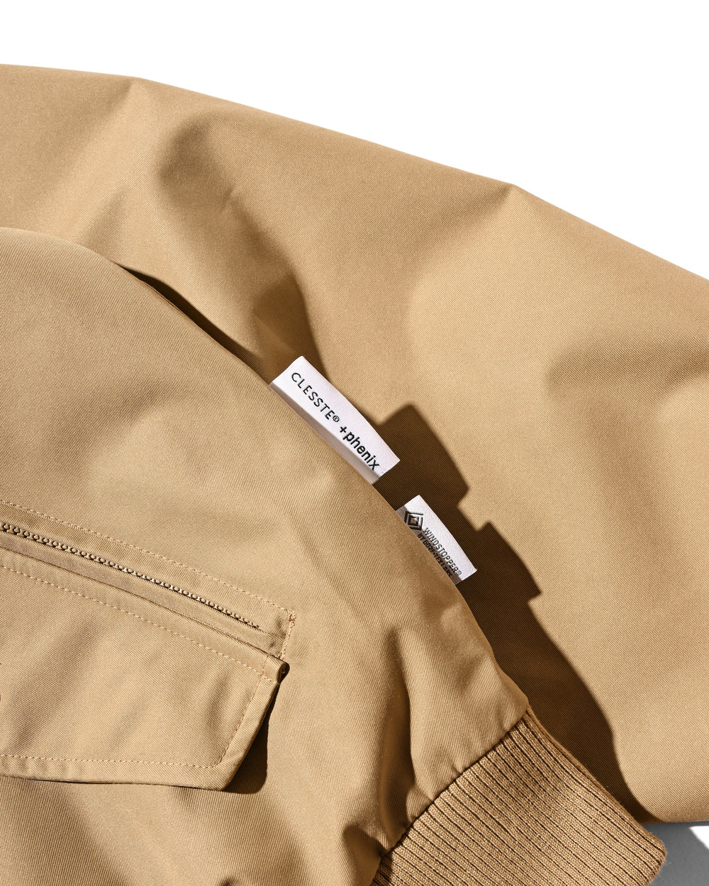 CLESSTE / +Phenix Windstopper® By Gore-Tex Labs Twill City Harrington Jacket (Carmel Beige)