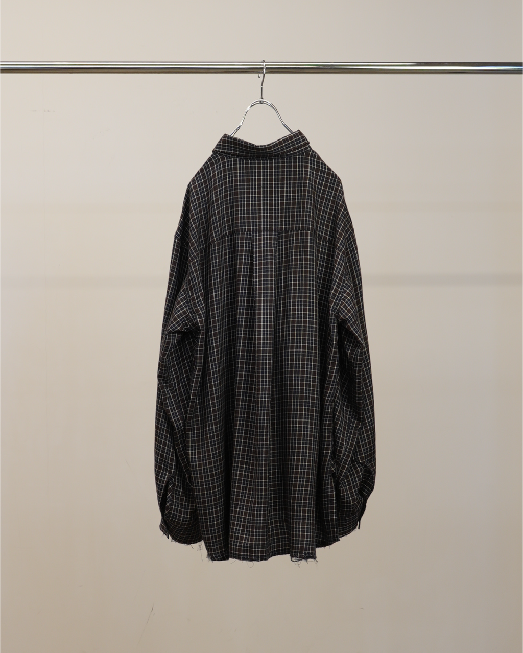 ANCELLM / Nel Check Over Work Shirt (Navy)