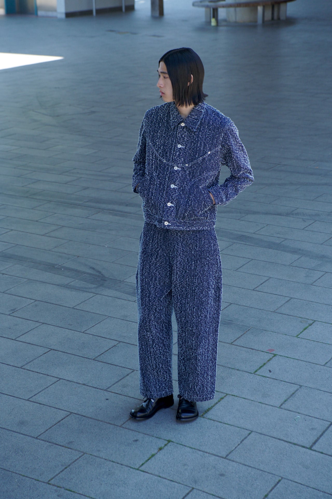 SAGE NATION / Denim Jiji Jacket - Indigo Snow Nep