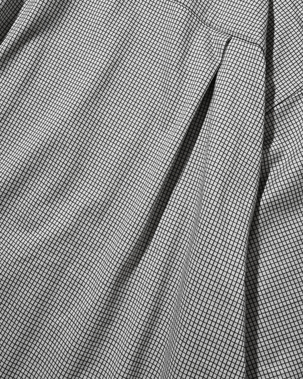 CLESSTE / Mini Grid Check 36G Knit Everyday S/S Shirt (White x Black)