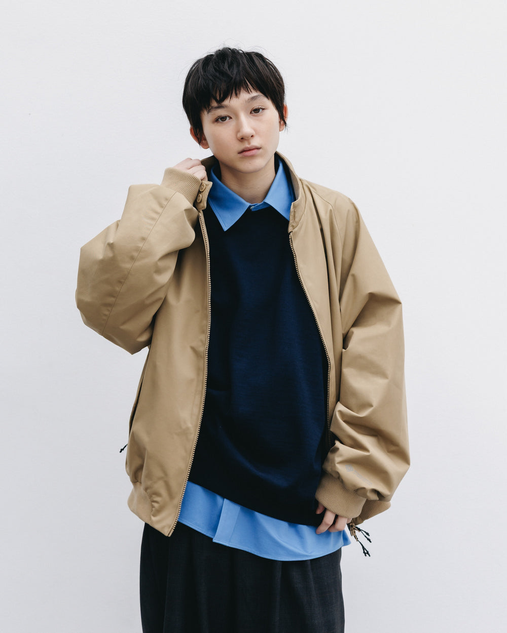 CLESSTE / +Phenix Windstopper® By Gore-Tex Labs Twill City Harrington Jacket (Carmel Beige)