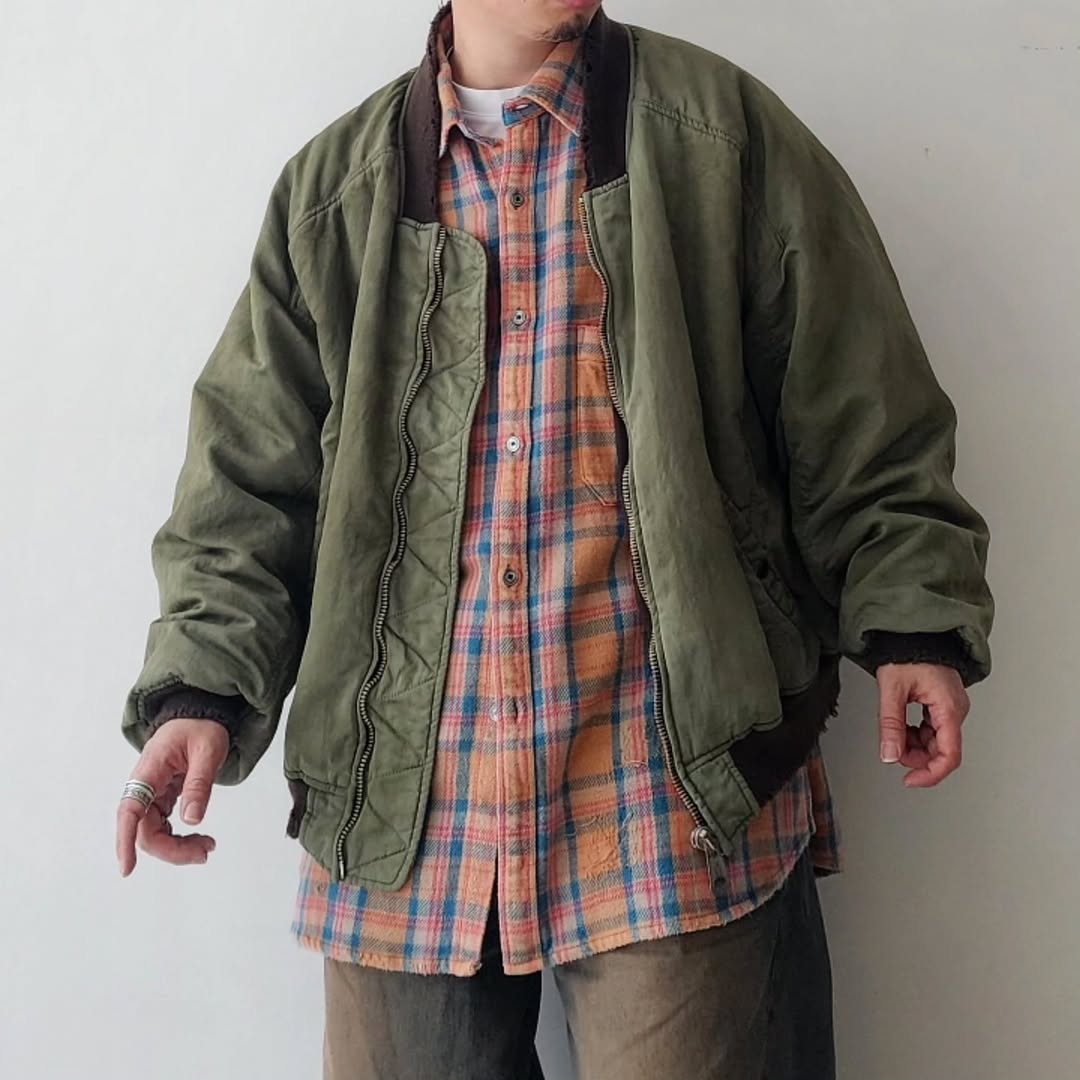 ANCELLM / Faded Bomber Jacket (Khaki) – Tree and Branch
