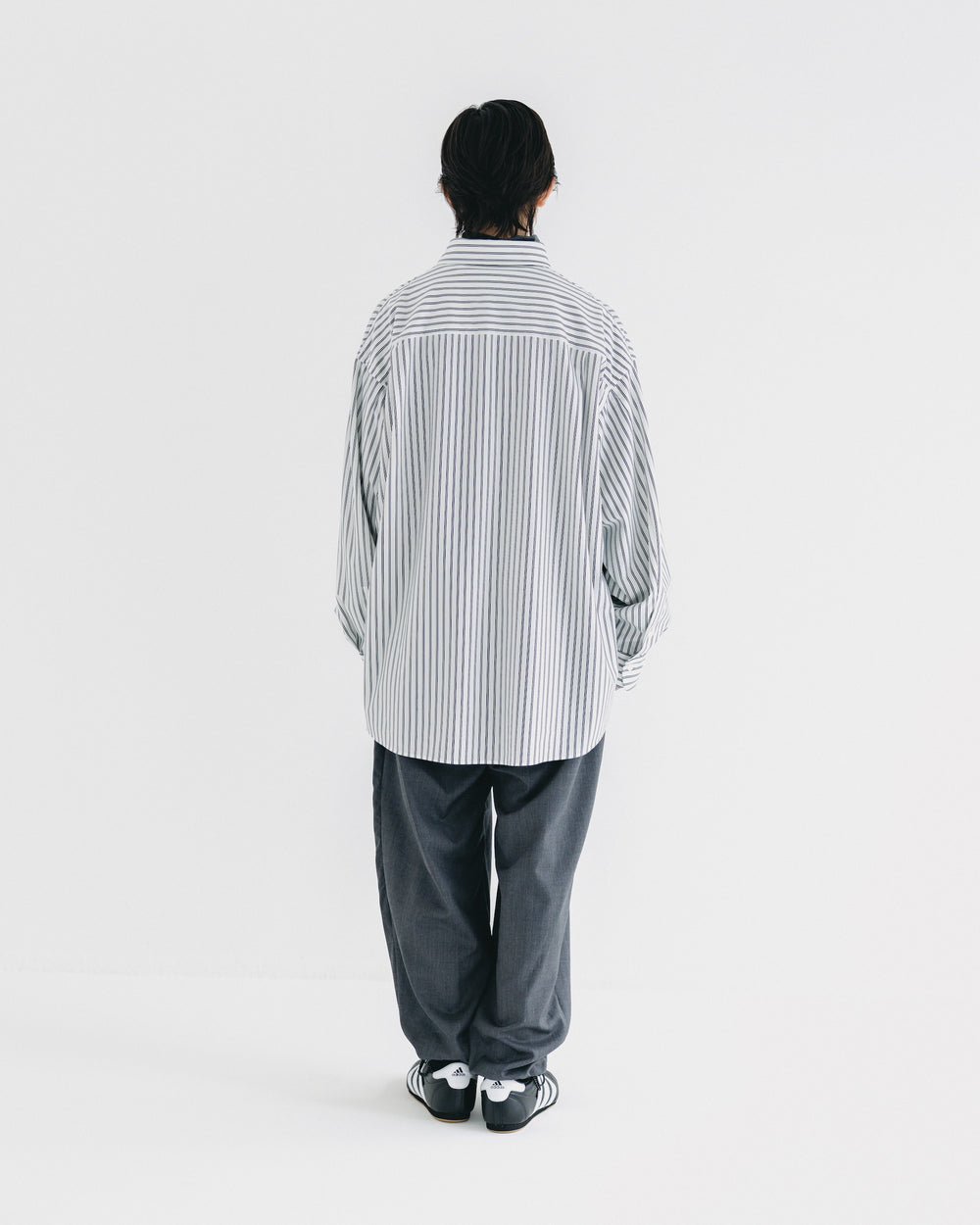 CLESSTE / 46G Knit Everyday L/S Shirt (White Stripe)