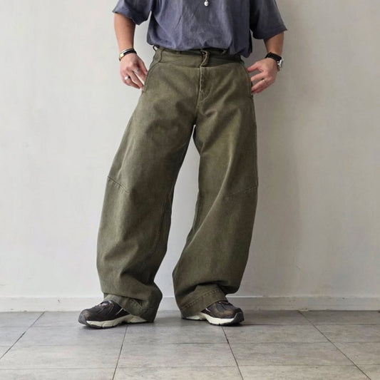 NOMAT / Curve Denim Jeans (Olive Green）