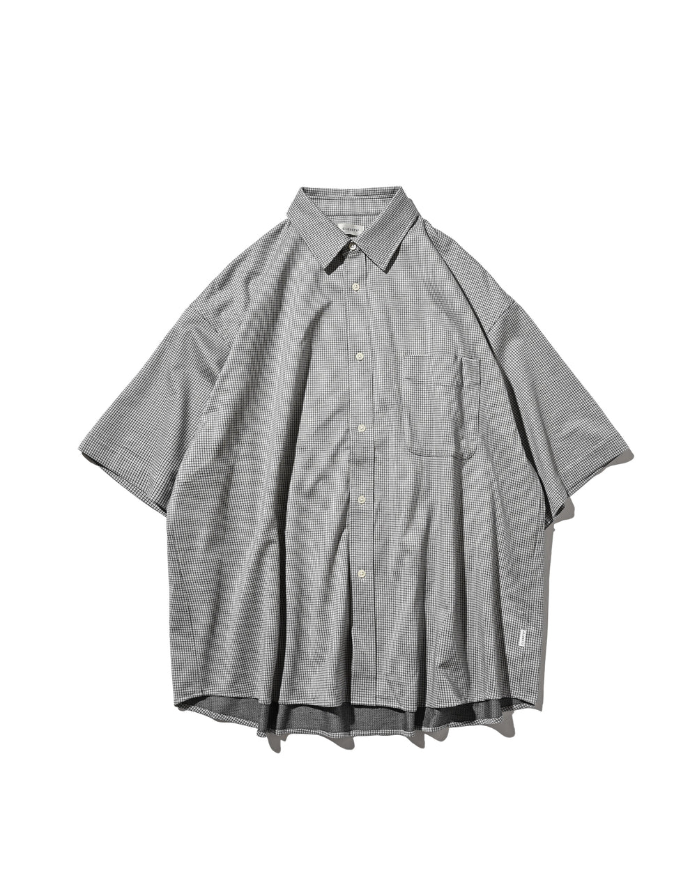 CLESSTE / Mini Grid Check 36G Knit Everyday S/S Shirt (White x Black)