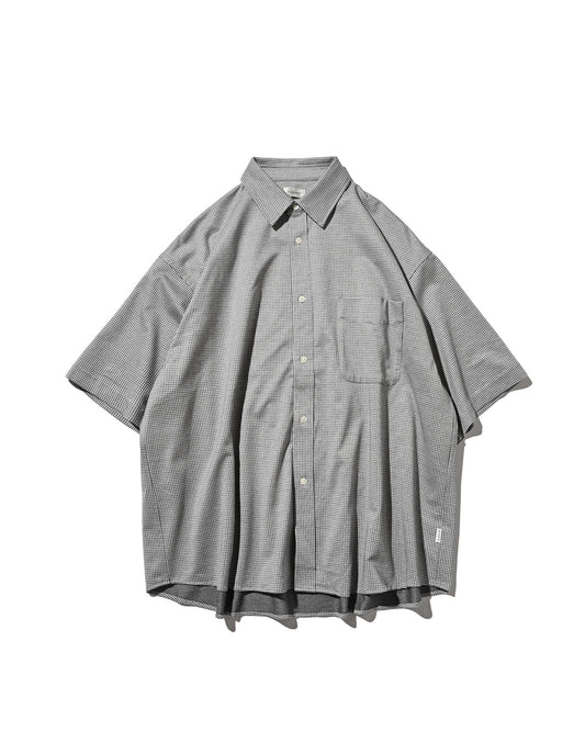 CLESSTE / Mini Grid Check 36G Knit Everyday S/S Shirt (White x Black)