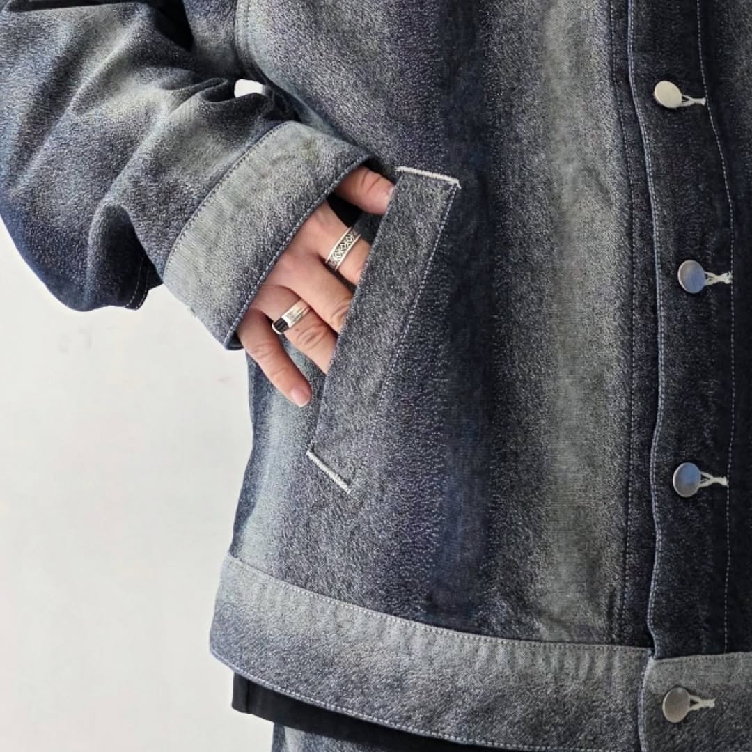 REVERBERATE / Gradation Denim Jacket (Indigo)