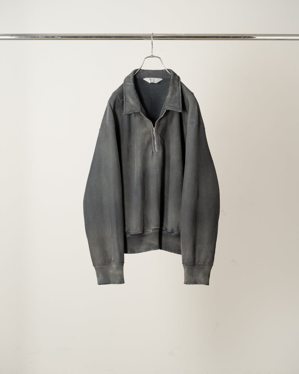 ANCELLM / Fleece-Lined Sweat Pullover (Black)