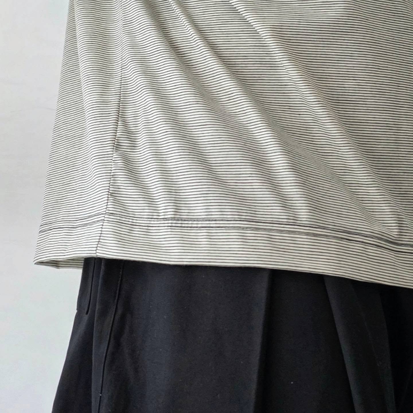 KANEMASA PHIL / 32G Wool Stripe SS Tee (Beige)