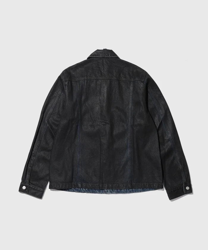 CODA / WAXED Offset Denim Tiered Jacket