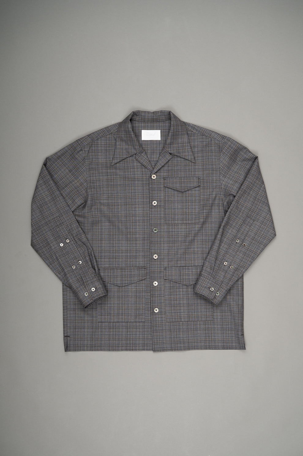 RICH I / Box Opencollar Shirt Jacket(Gray Check)