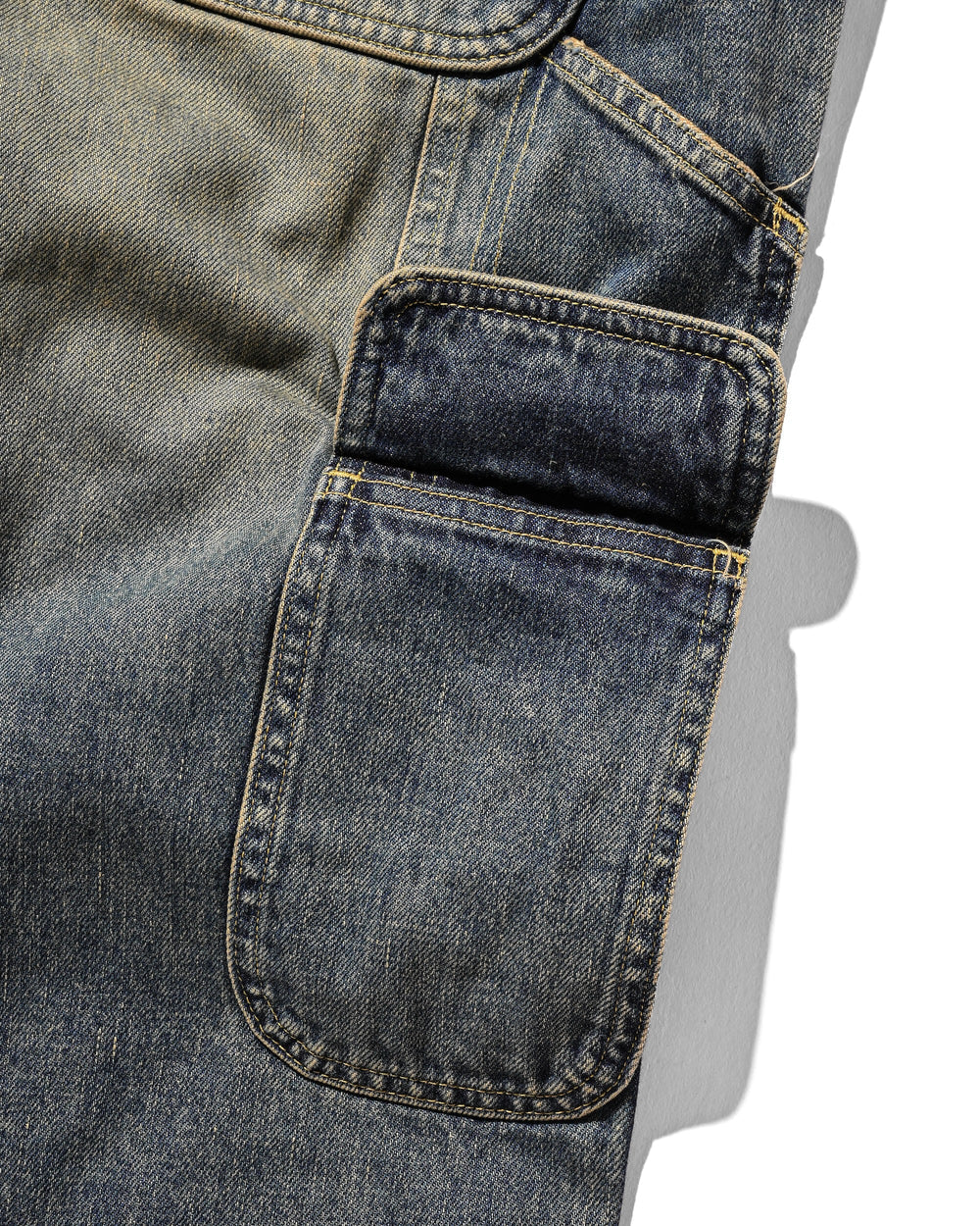 CLESSTE / Vintage Dyed Selvedge Denim Worker Pants (Vintage Indigo)