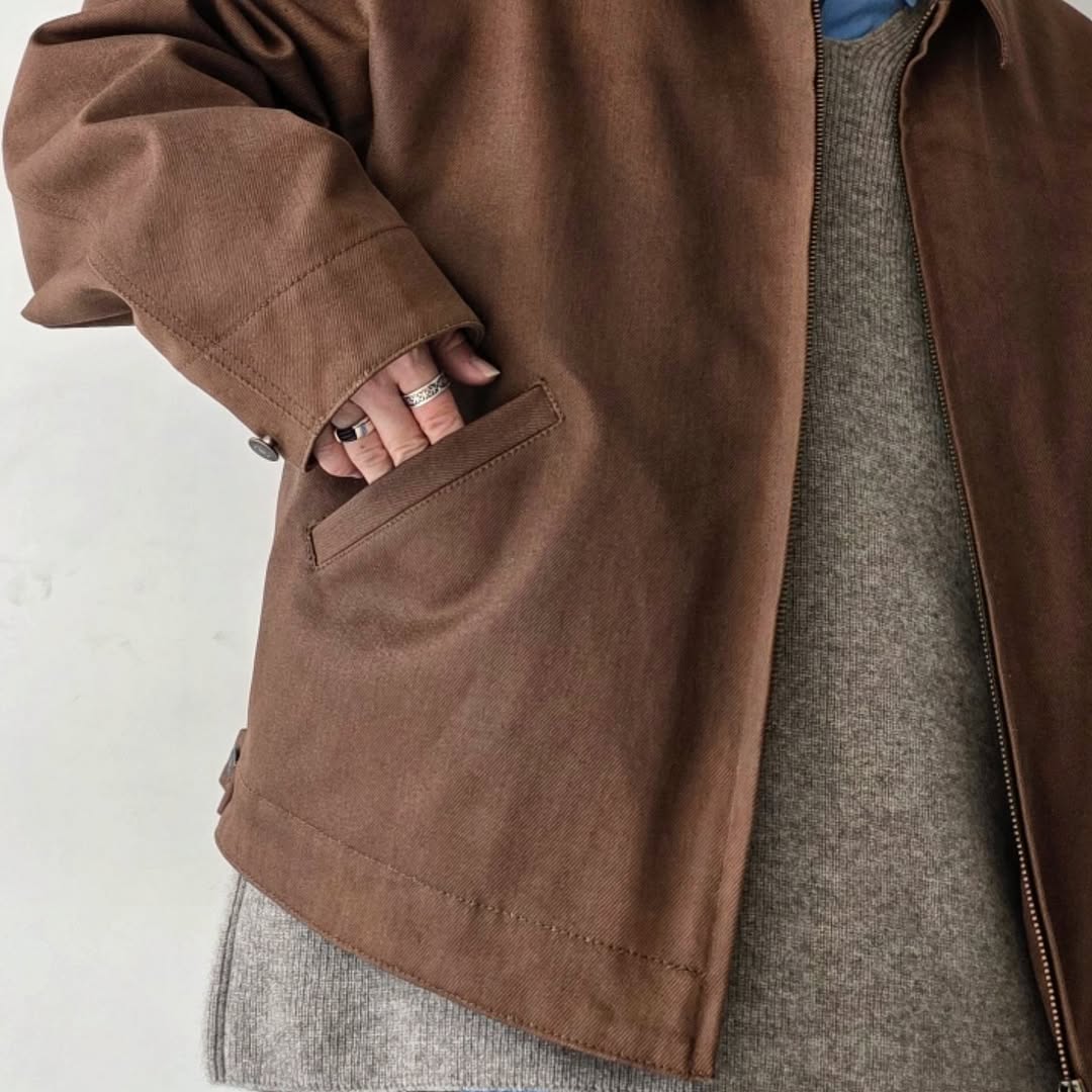 NOMAT / Cotton Hand Painted Zip Blouson