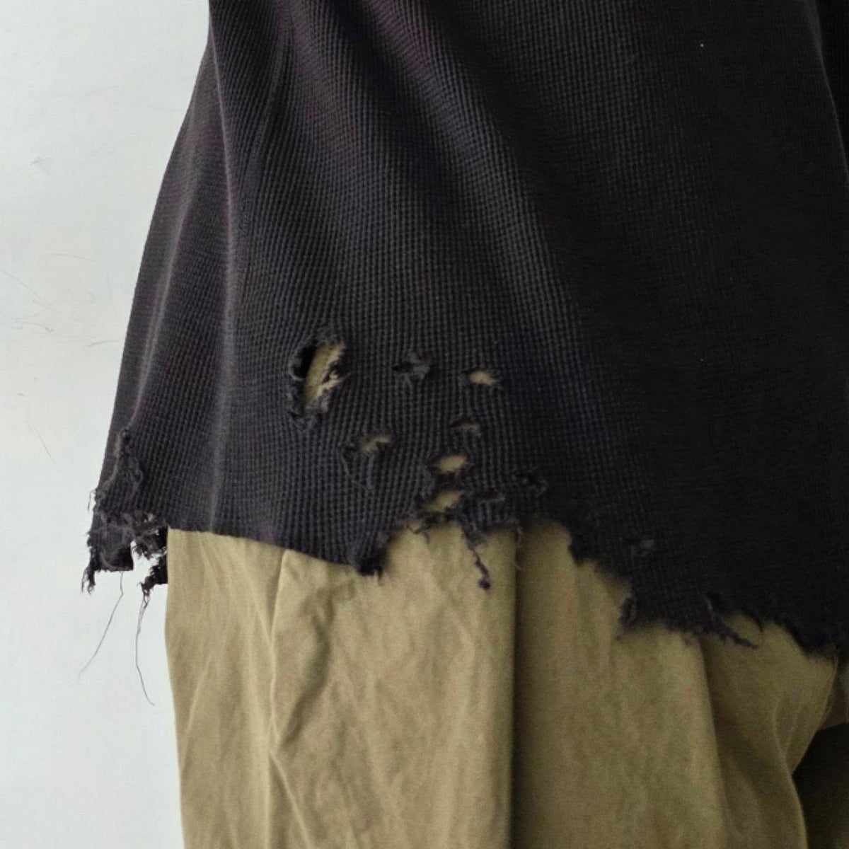 ANCELLM / Damage Waffle Crew LS (D.Brown)