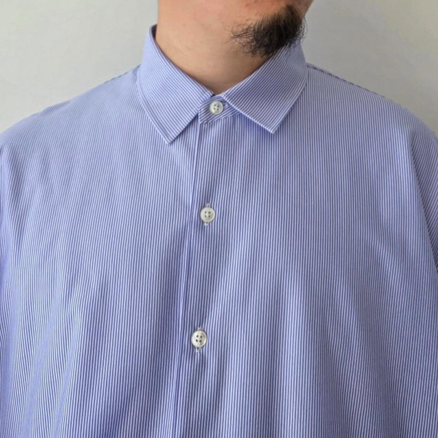 KANEMASA PHIL / 46G Atmosphere Stripe Shirt (Blue)