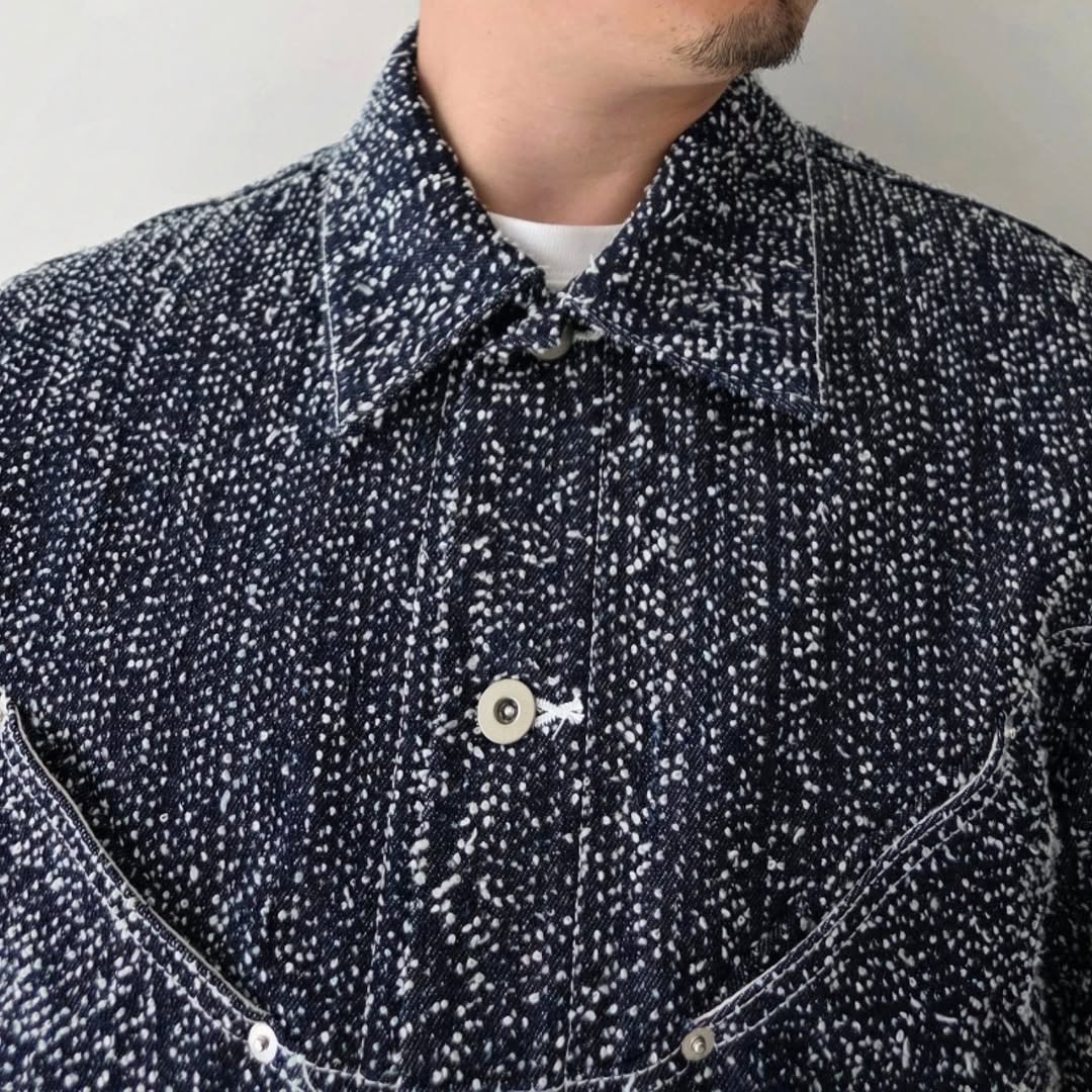 SAGE NATION / Denim Jiji Jacket - Indigo Snow Nep