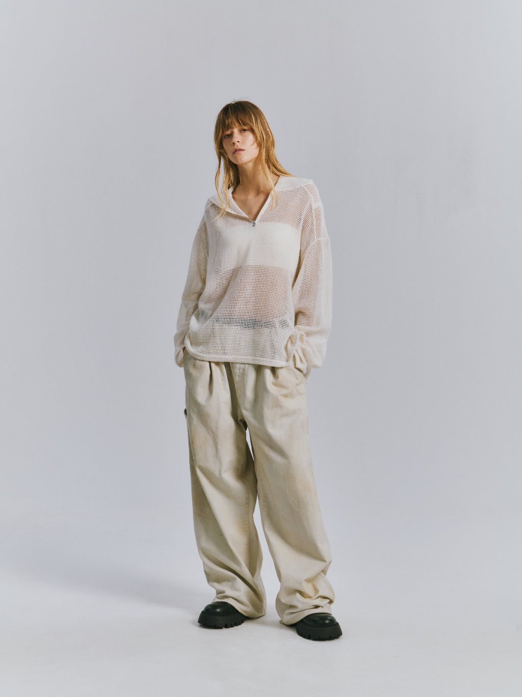 ANCELLM / Denim Painter Pants (G.White)
