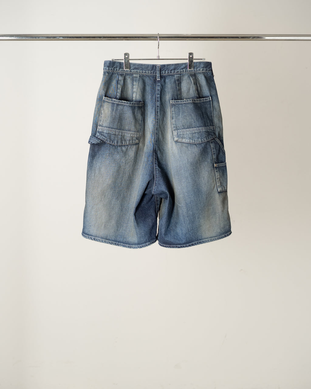 ANCELLM / Denim Painter Shorts (Indigo)