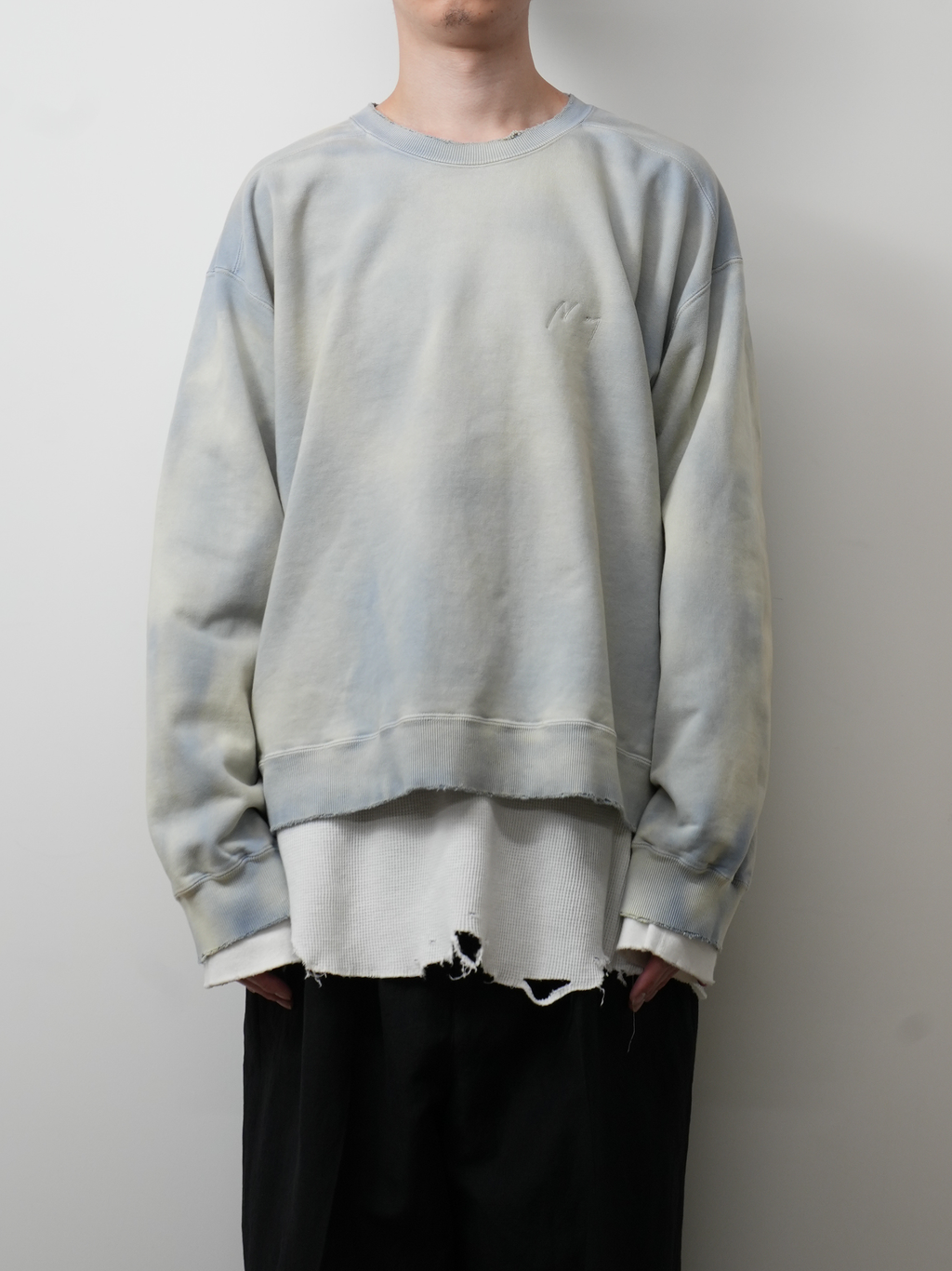 ANCELLM / Unevenness Sweat Shirt