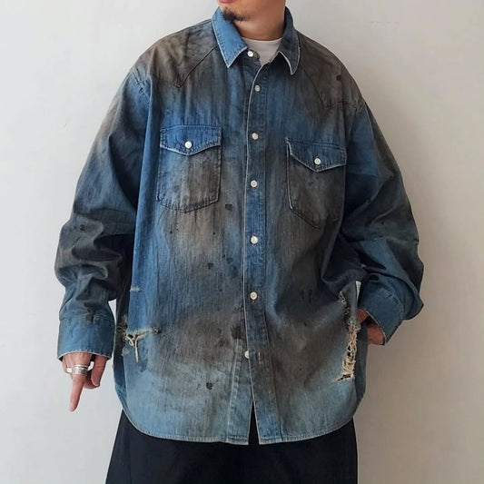 DISCOVERED / Crash Denim Shirts (Indigo)