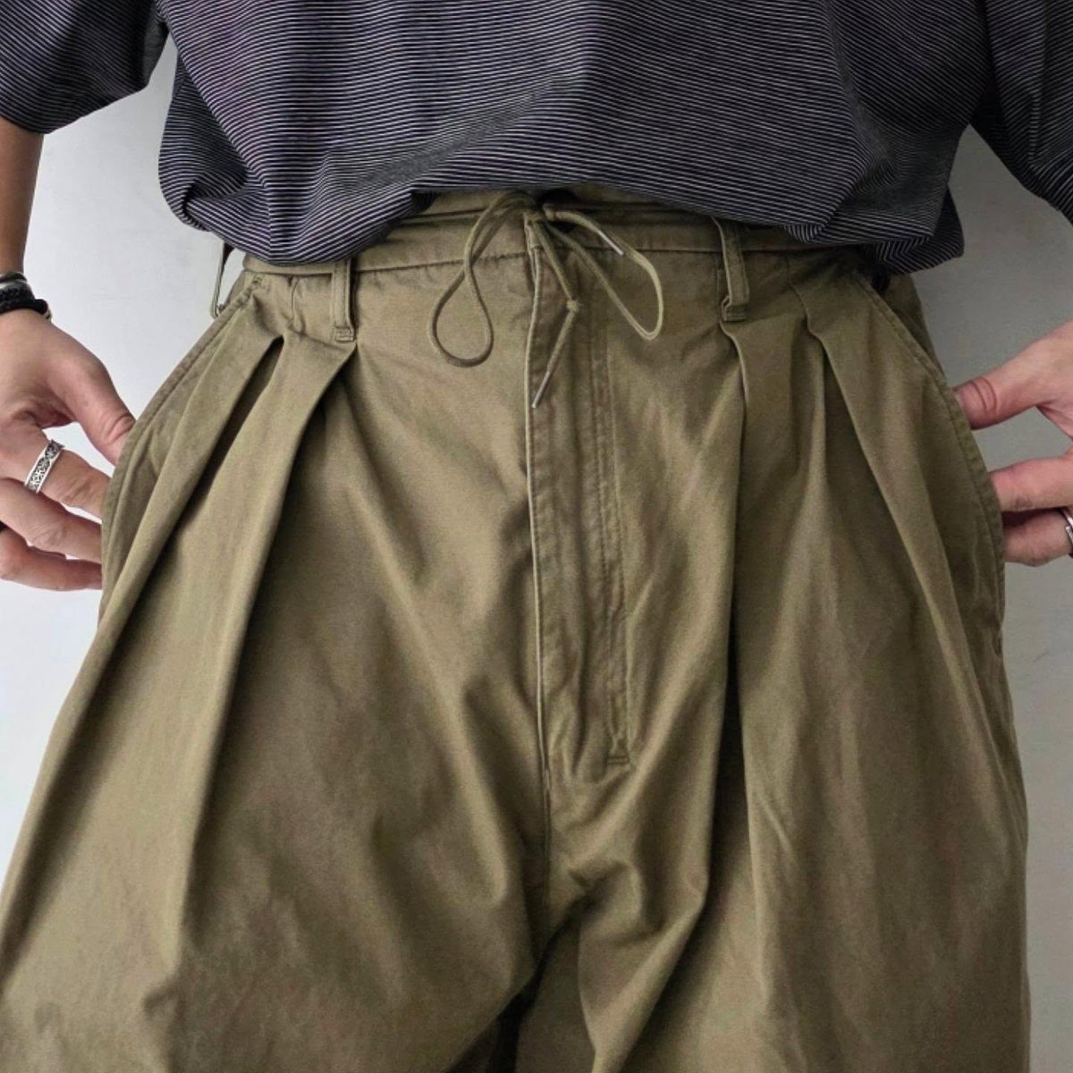 ANCELLM / Poplin Cargo Pants (Olive)