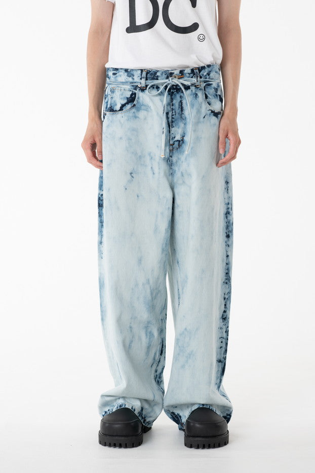 DISCOVERED / Bleach Denim Pants (Indigo)