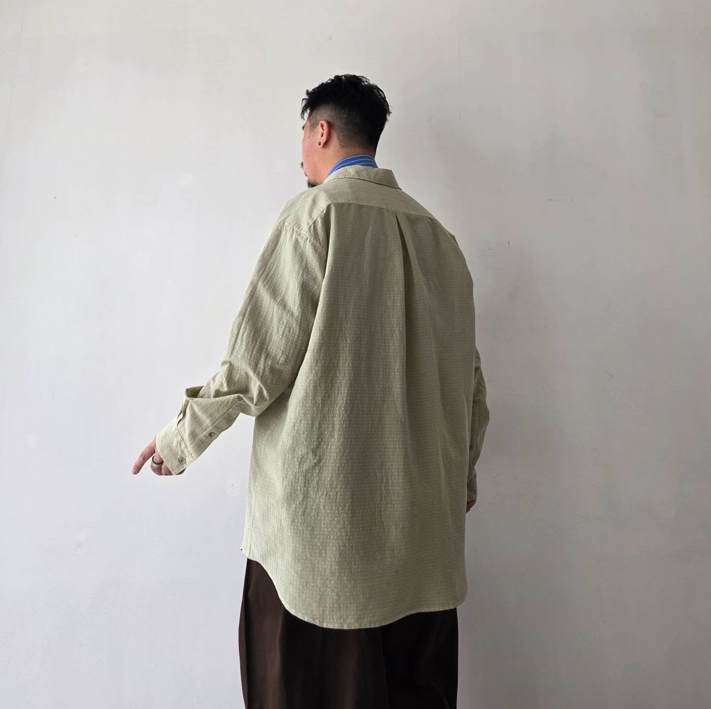NOMAT / Skipper Shirt Silk Cotton Ripstop (Mistgreen)