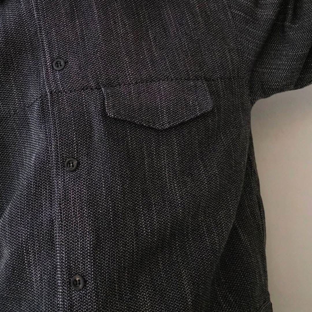 ANCELLM / Melange Wool Work Shirt Blouson (Black)