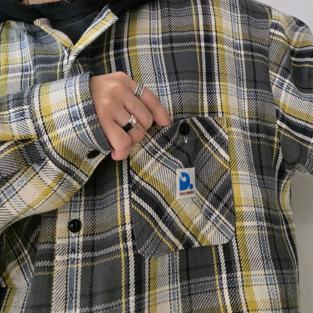 DISCOVERED / Devil's Hoodie Check Shirt (Black)