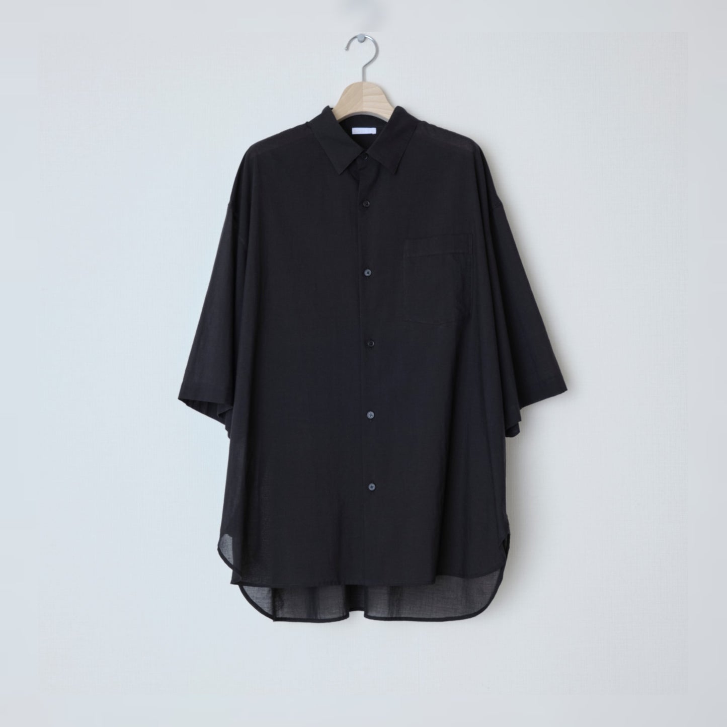 BLANC YM / Supima Cotton Half Shirts (Black)