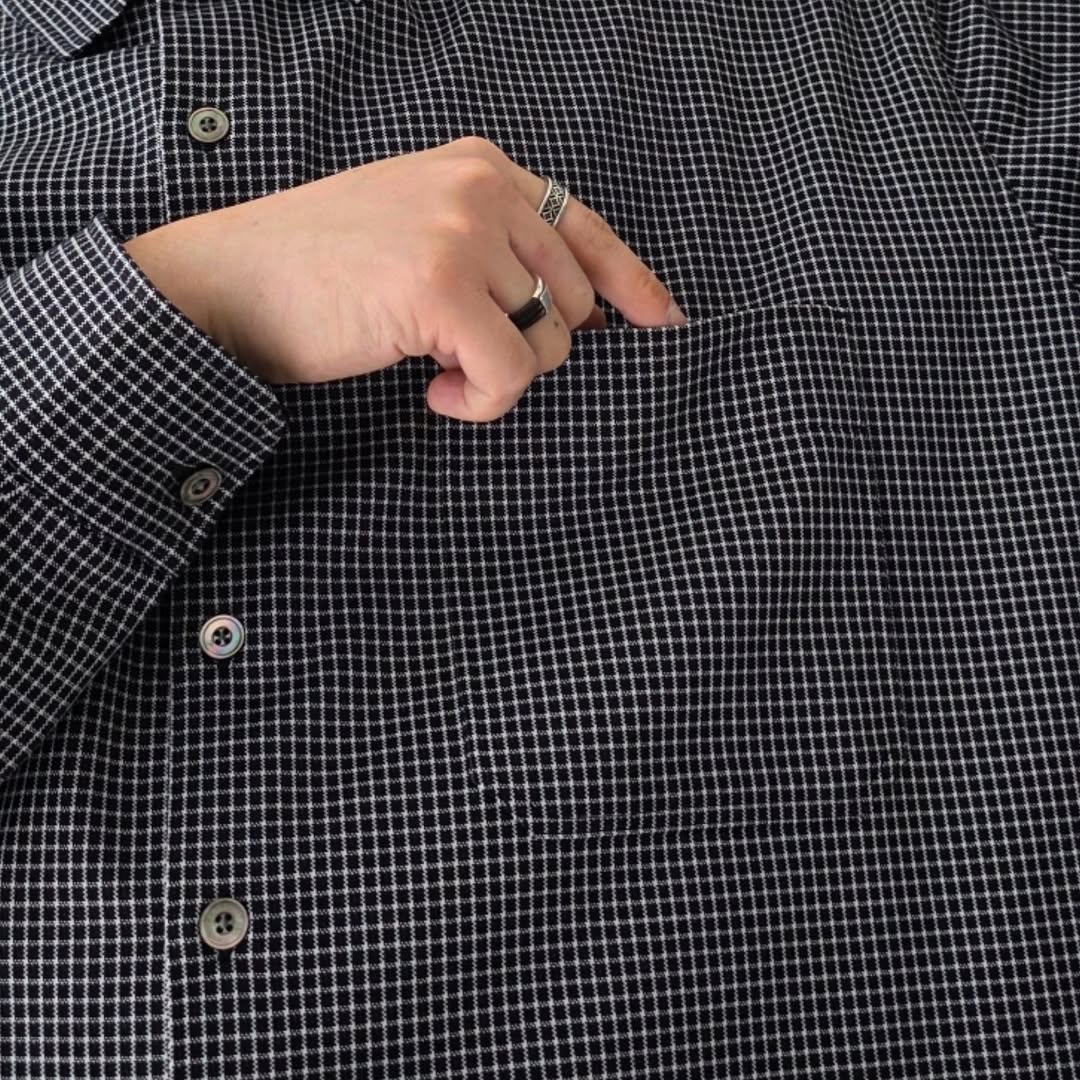KANEMASA PHIL / 36G Check Balise Shirt (Black)