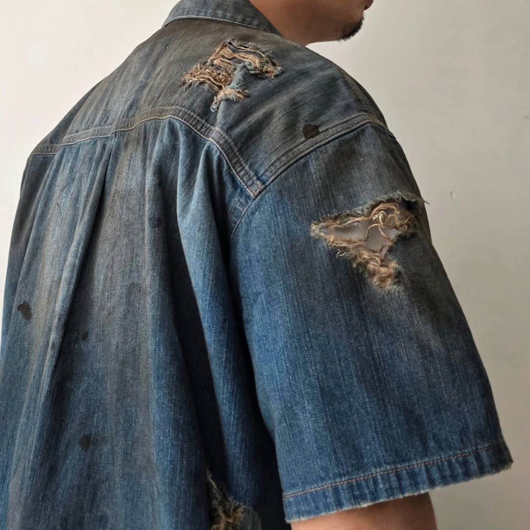 DISCOVERED / Short Sleeve Denim Shirts (Indigo)
