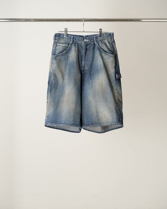 ANCELLM / Denim Painter Shorts (Indigo)