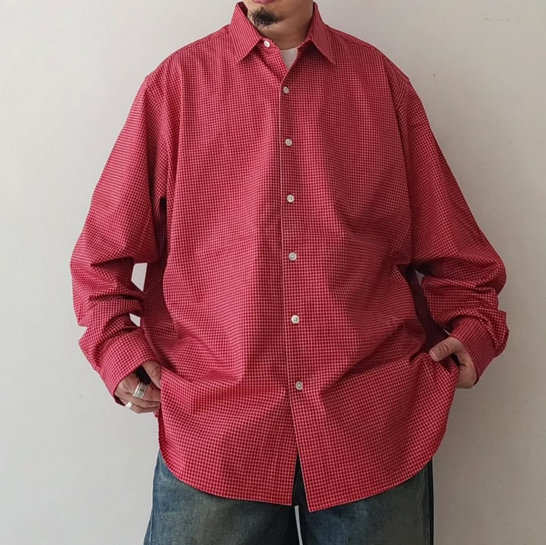 KANEMASA PHIL / 36g Atmosphere Check Shirt (Red)