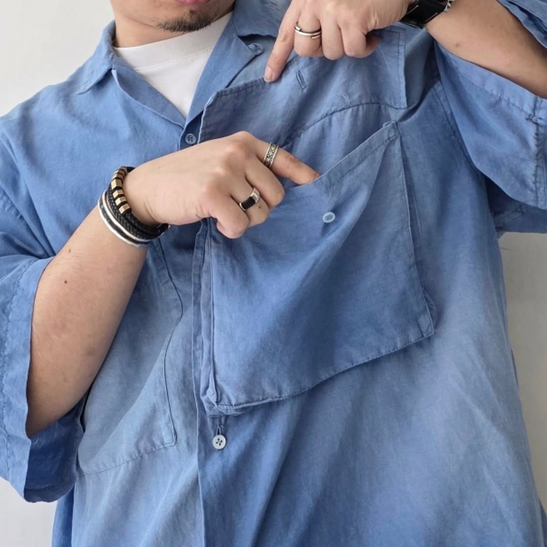 THE JEAN PIERRE / Fade Silk BETA SS Shirt (Fade Sax)