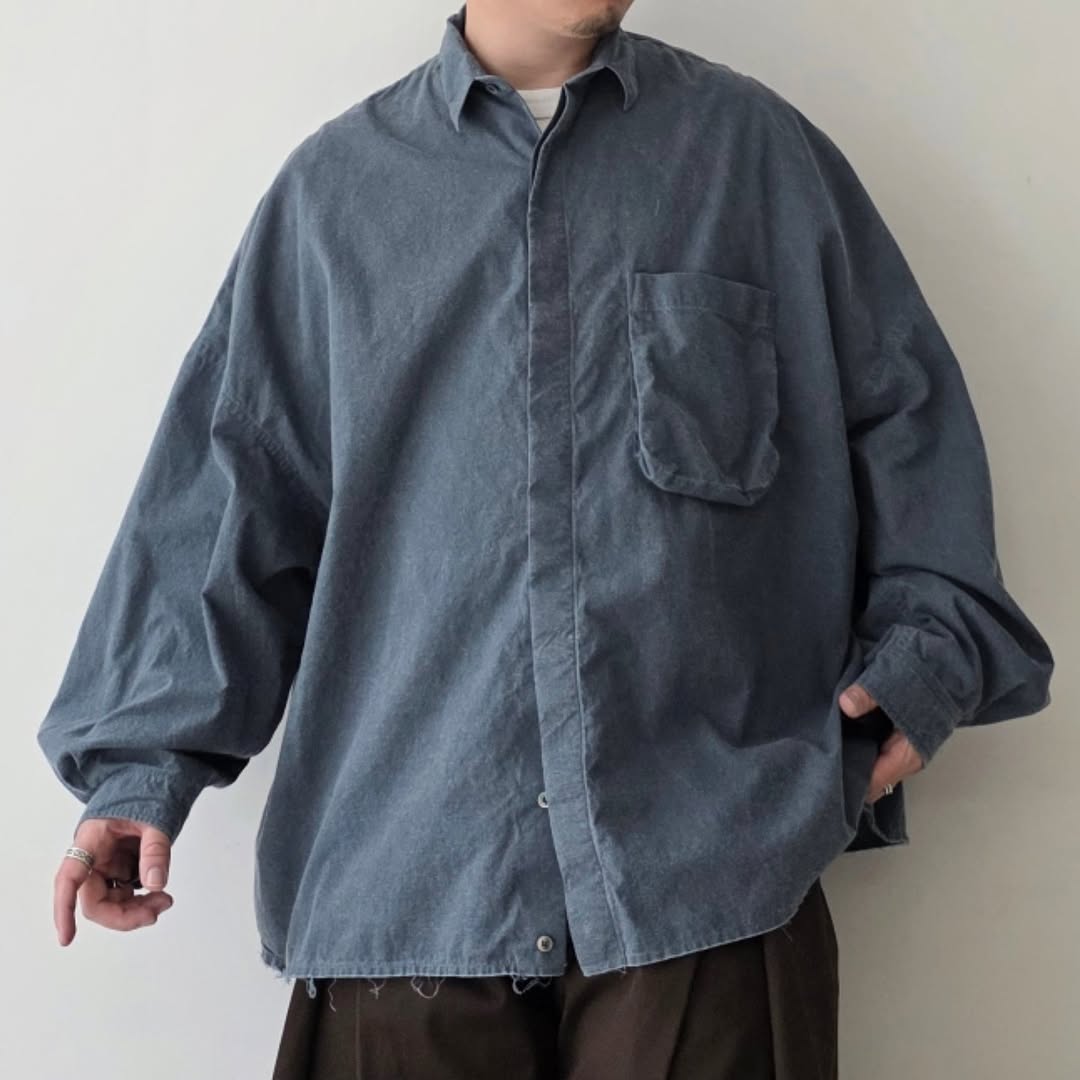 THE JEAN PIERRE / Signature 11XL Shirt (Broad)(Fade Nvy)