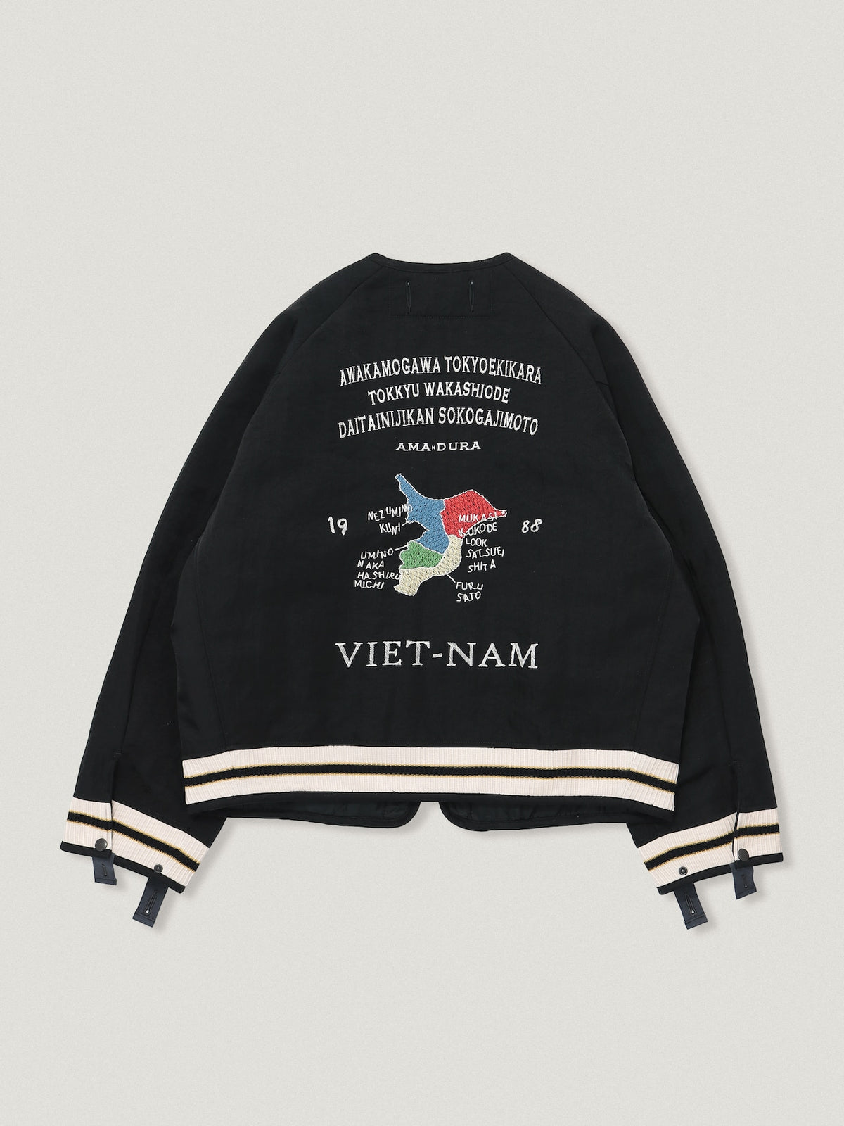 ELEPHANT TRIBAL FABRICS / Reversible Chiba Jan (Black x Black)