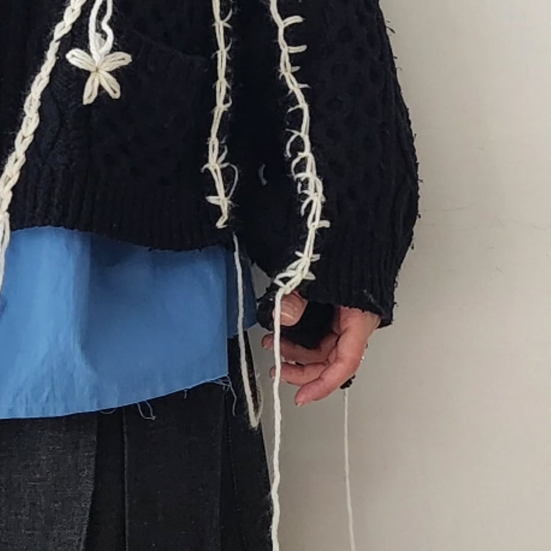 DISCOVERED / Hand Embroidery Fisherman Knit (A)