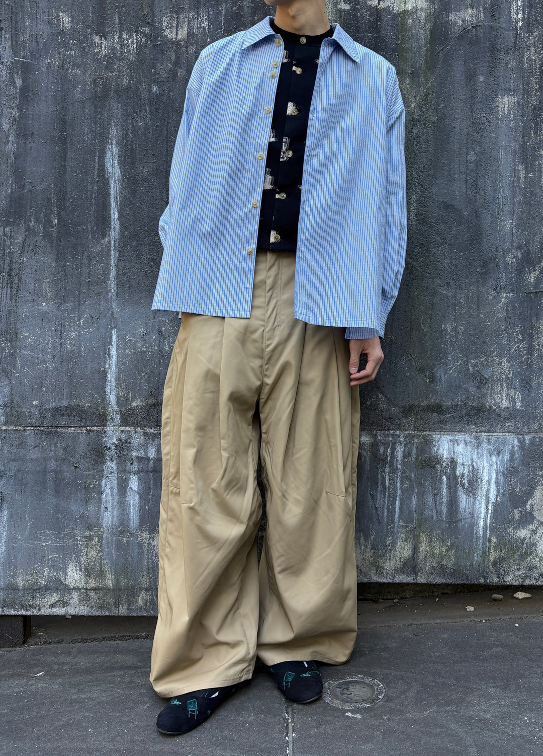SHINYAKOZUKA / Roomy Shirt (Blue Stripe)